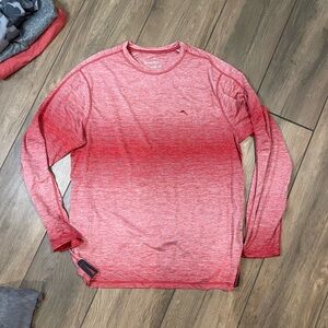 Tommy Bahama Red Gradient Long Sleeve Tee